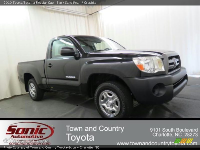 Black Sand Pearl / Graphite 2010 Toyota Tacoma Regular Cab