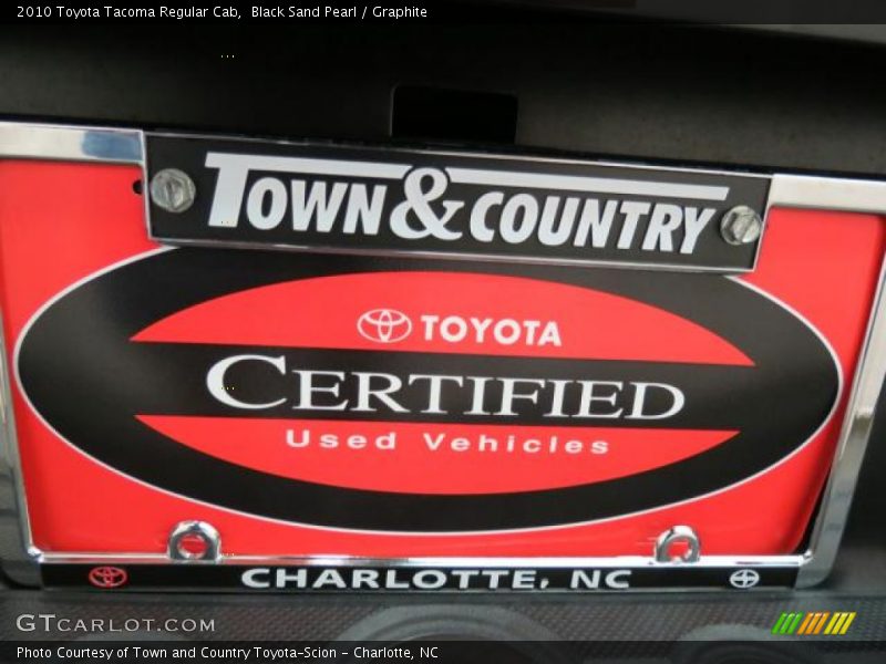 Black Sand Pearl / Graphite 2010 Toyota Tacoma Regular Cab