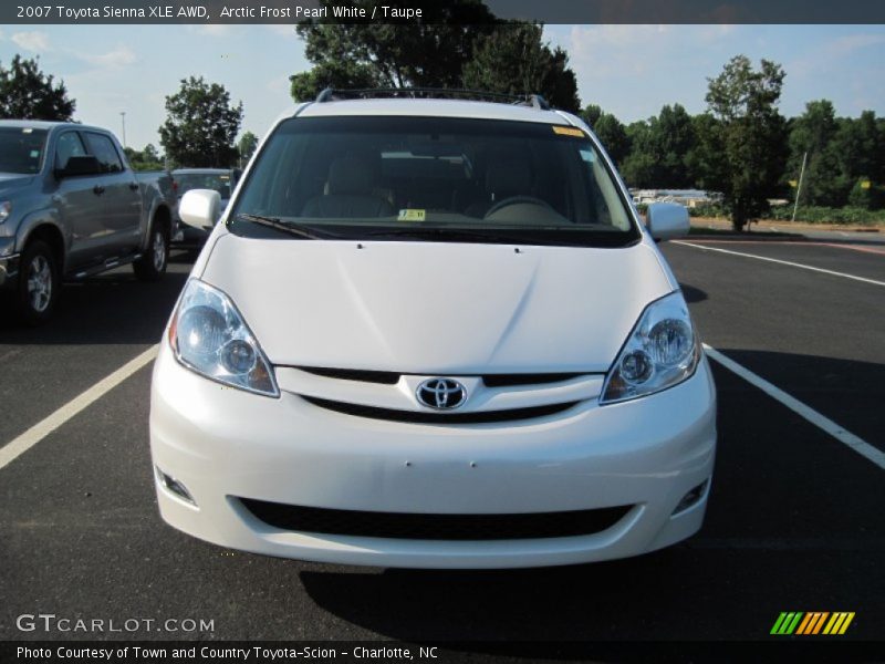 Arctic Frost Pearl White / Taupe 2007 Toyota Sienna XLE AWD