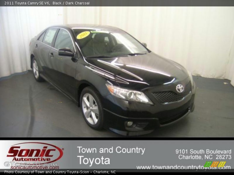 Black / Dark Charcoal 2011 Toyota Camry SE V6