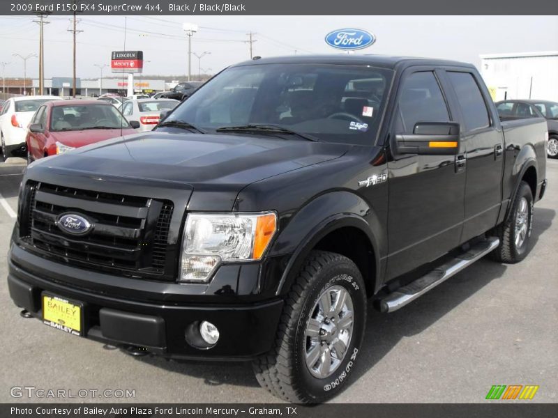 Black / Black/Black 2009 Ford F150 FX4 SuperCrew 4x4