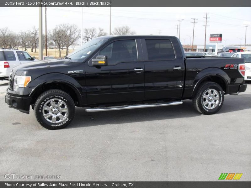 Black / Black/Black 2009 Ford F150 FX4 SuperCrew 4x4