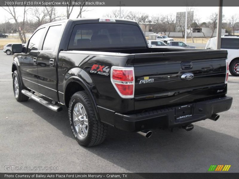 Black / Black/Black 2009 Ford F150 FX4 SuperCrew 4x4
