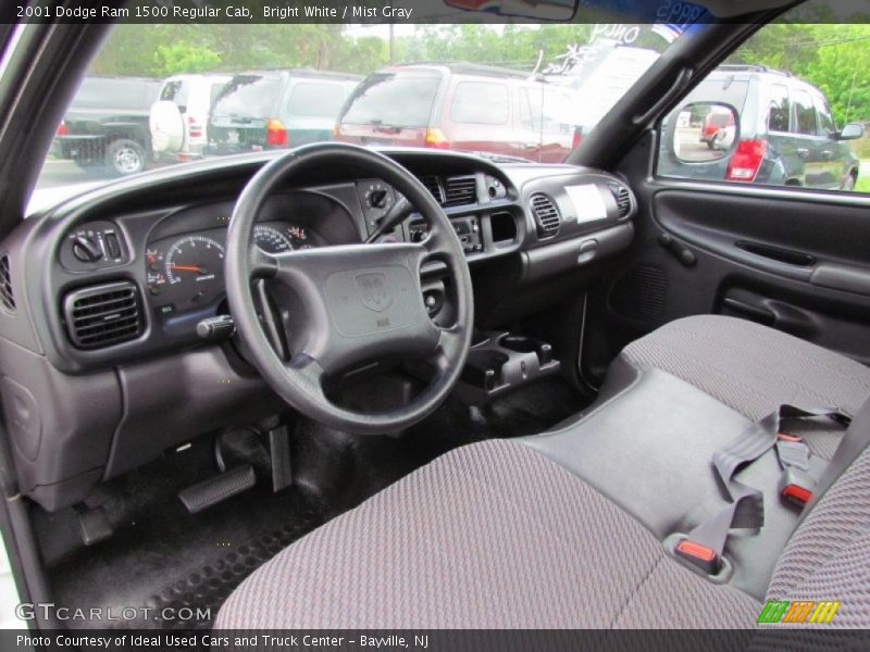 Bright White / Mist Gray 2001 Dodge Ram 1500 Regular Cab