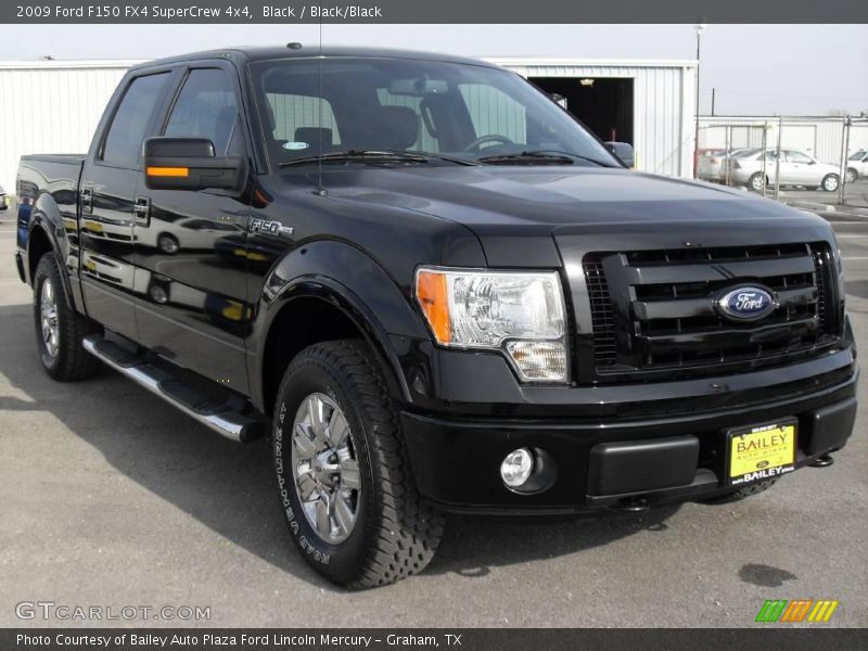 Black / Black/Black 2009 Ford F150 FX4 SuperCrew 4x4