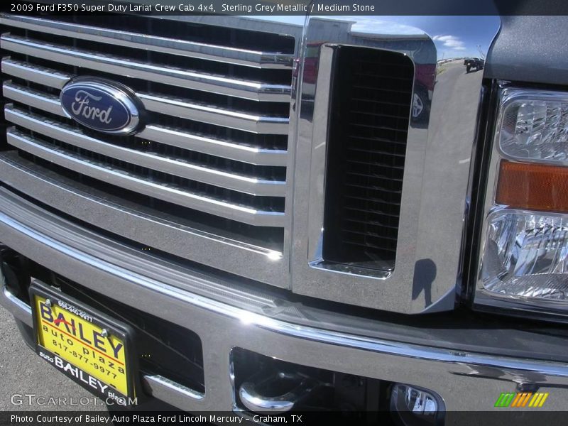 Sterling Grey Metallic / Medium Stone 2009 Ford F350 Super Duty Lariat Crew Cab 4x4