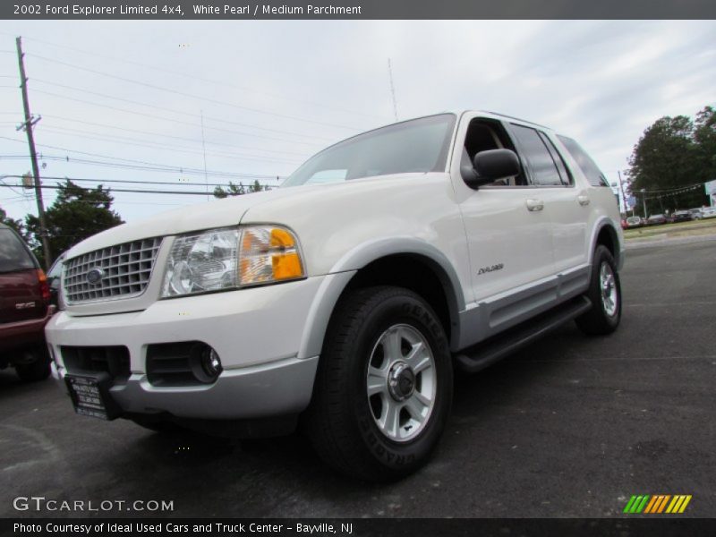 White Pearl / Medium Parchment 2002 Ford Explorer Limited 4x4