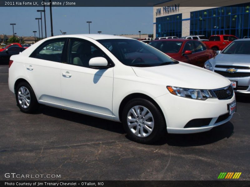 Clear White / Stone 2011 Kia Forte LX