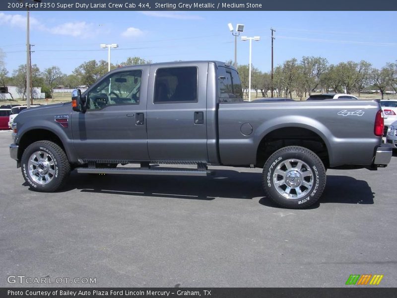 Sterling Grey Metallic / Medium Stone 2009 Ford F350 Super Duty Lariat Crew Cab 4x4