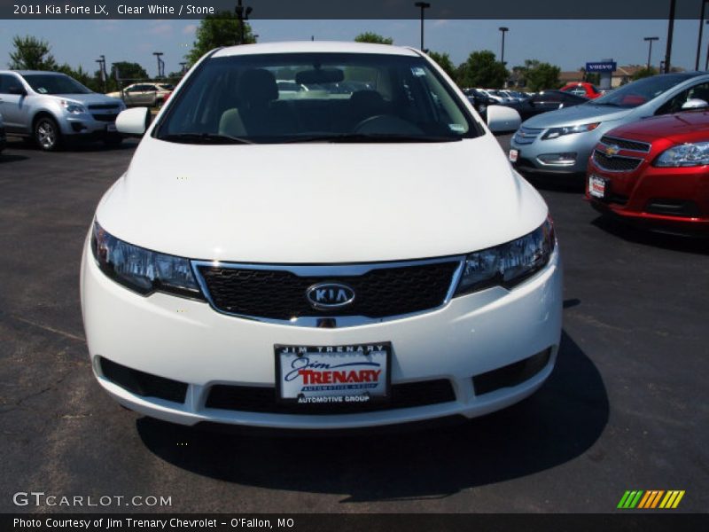 Clear White / Stone 2011 Kia Forte LX