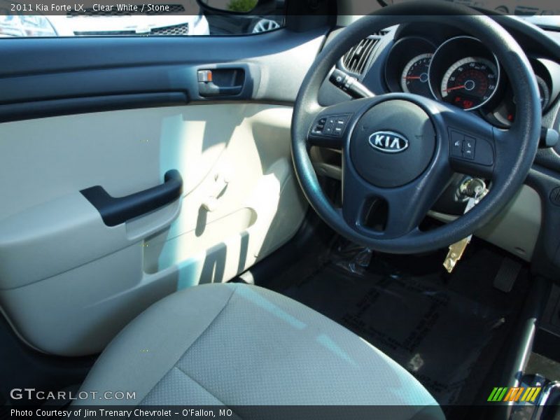 Clear White / Stone 2011 Kia Forte LX