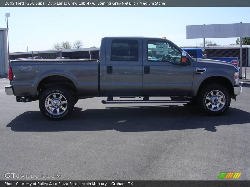 Sterling Grey Metallic / Medium Stone 2009 Ford F350 Super Duty Lariat Crew Cab 4x4