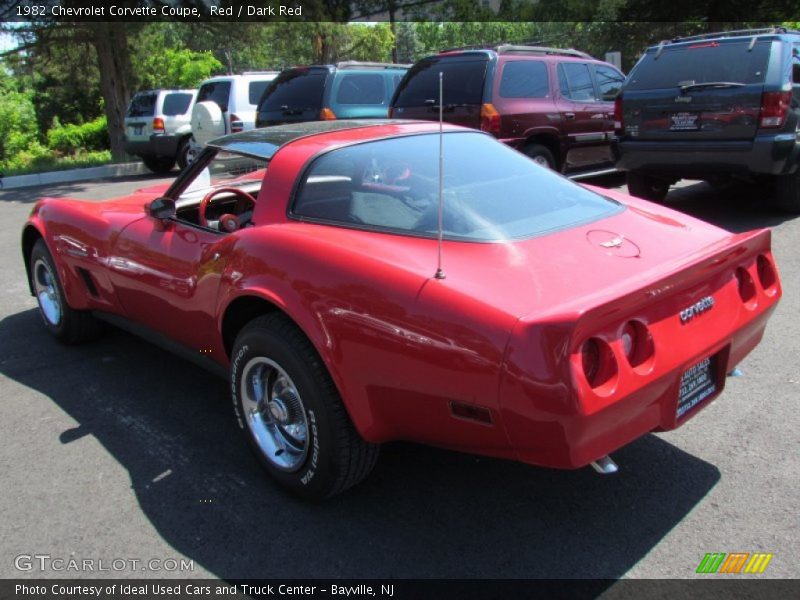 Red / Dark Red 1982 Chevrolet Corvette Coupe