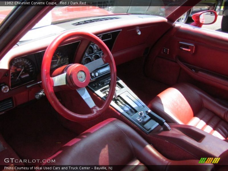 Dark Red Interior - 1982 Corvette Coupe 