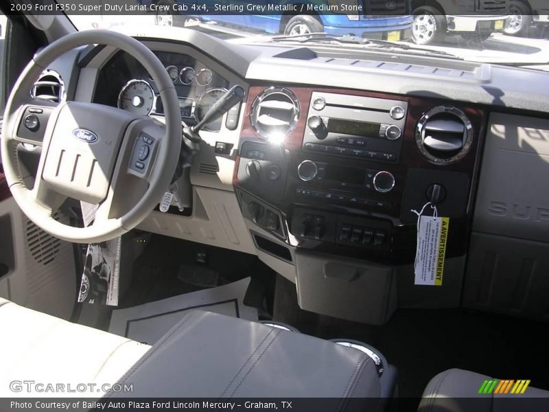 Sterling Grey Metallic / Medium Stone 2009 Ford F350 Super Duty Lariat Crew Cab 4x4