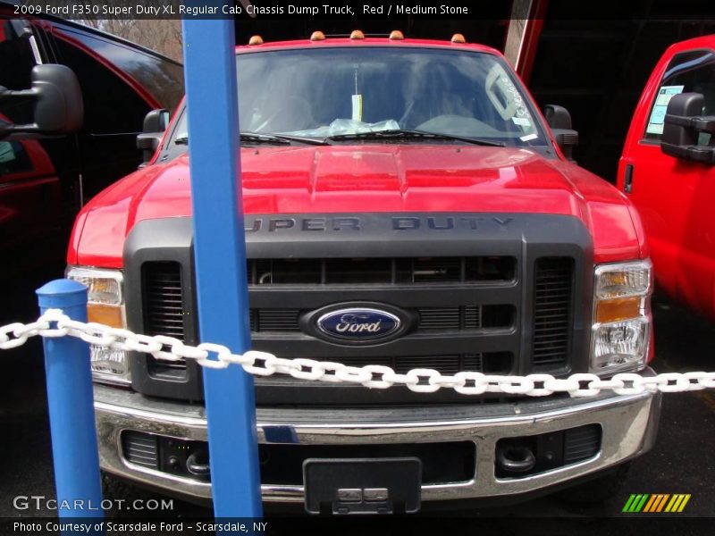 Red / Medium Stone 2009 Ford F350 Super Duty XL Regular Cab Chassis Dump Truck