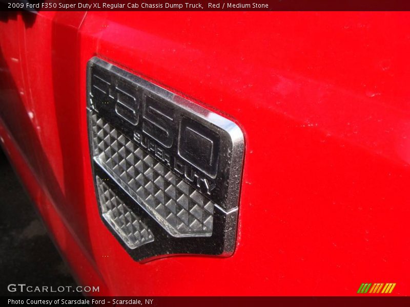 Red / Medium Stone 2009 Ford F350 Super Duty XL Regular Cab Chassis Dump Truck