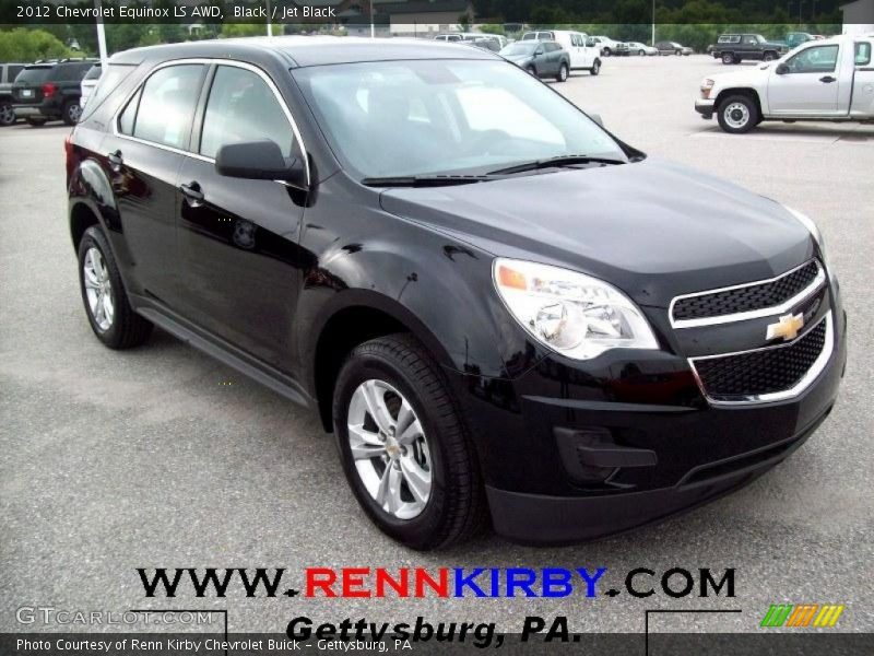 Black / Jet Black 2012 Chevrolet Equinox LS AWD