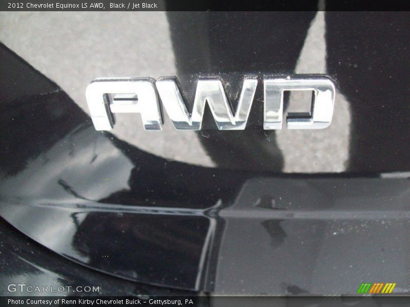 Black / Jet Black 2012 Chevrolet Equinox LS AWD