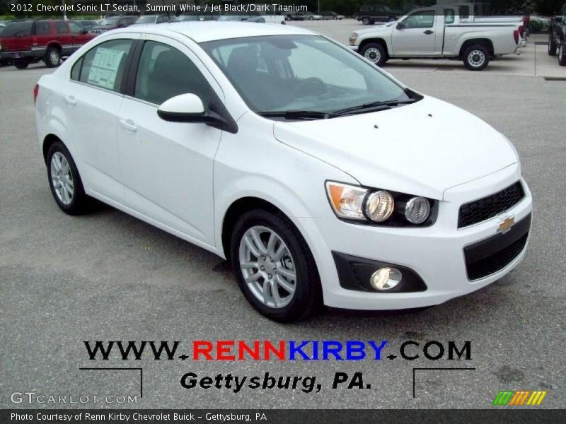 Summit White / Jet Black/Dark Titanium 2012 Chevrolet Sonic LT Sedan