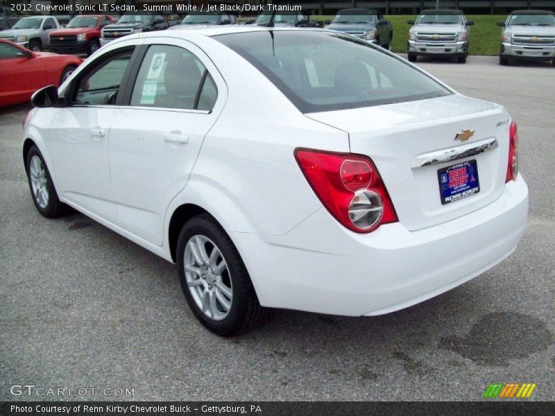 Summit White / Jet Black/Dark Titanium 2012 Chevrolet Sonic LT Sedan