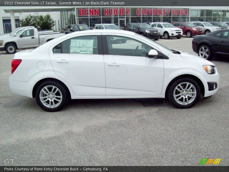 Summit White / Jet Black/Dark Titanium 2012 Chevrolet Sonic LT Sedan