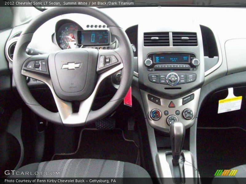 Summit White / Jet Black/Dark Titanium 2012 Chevrolet Sonic LT Sedan
