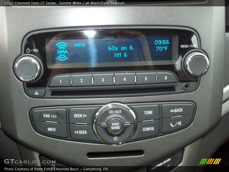 Summit White / Jet Black/Dark Titanium 2012 Chevrolet Sonic LT Sedan