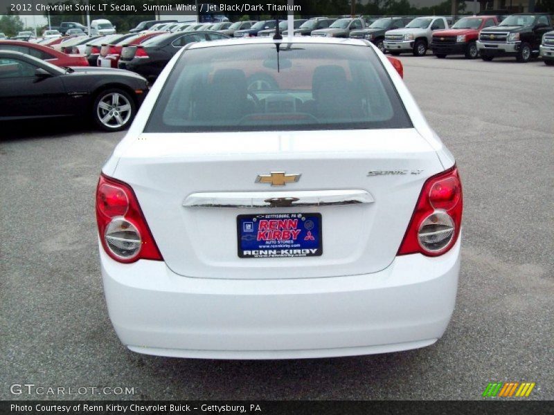 Summit White / Jet Black/Dark Titanium 2012 Chevrolet Sonic LT Sedan