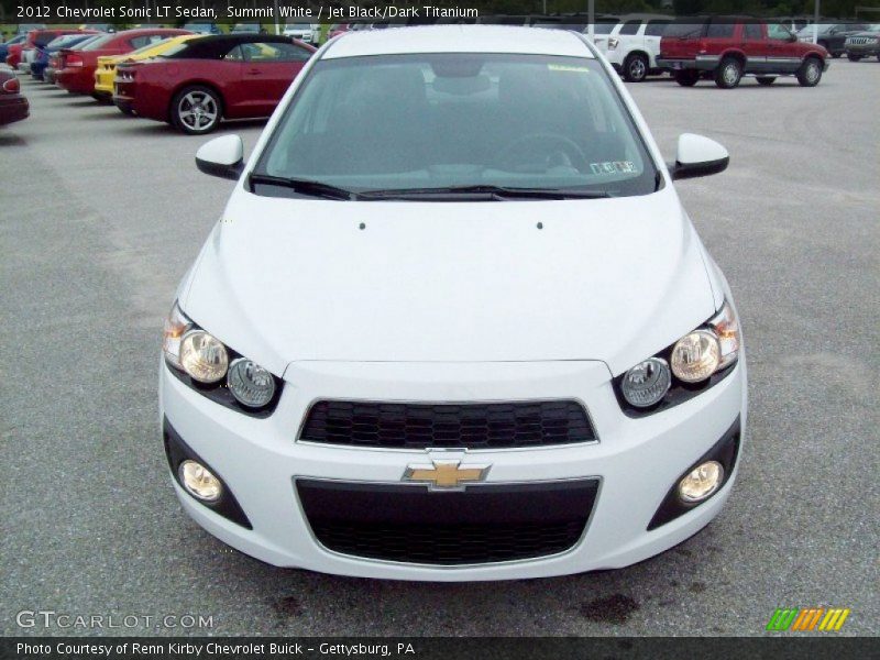 Summit White / Jet Black/Dark Titanium 2012 Chevrolet Sonic LT Sedan