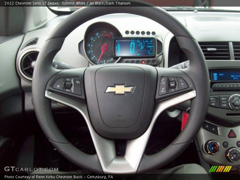 Summit White / Jet Black/Dark Titanium 2012 Chevrolet Sonic LT Sedan