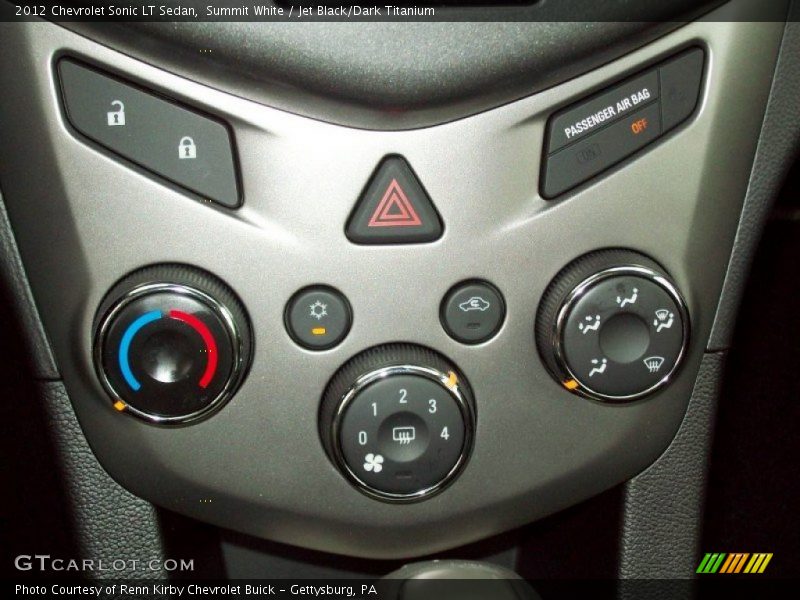 Summit White / Jet Black/Dark Titanium 2012 Chevrolet Sonic LT Sedan