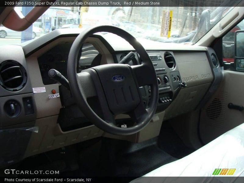 Red / Medium Stone 2009 Ford F350 Super Duty XL Regular Cab Chassis Dump Truck