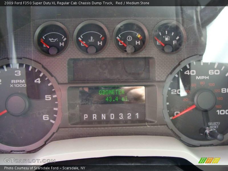 Red / Medium Stone 2009 Ford F350 Super Duty XL Regular Cab Chassis Dump Truck