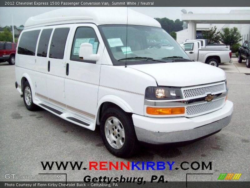 Summit White / Neutral 2012 Chevrolet Express 1500 Passenger Conversion Van