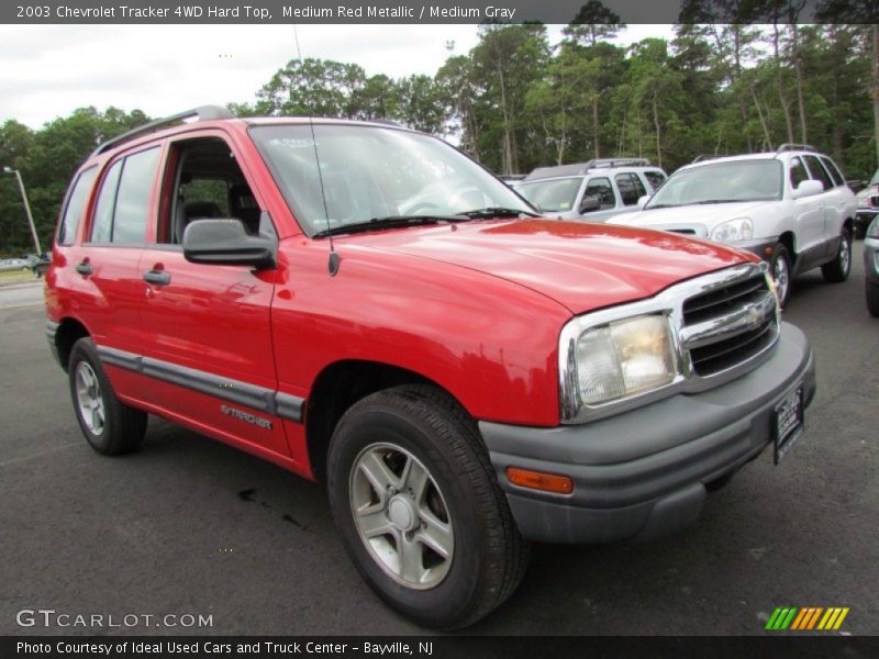 Medium Red Metallic / Medium Gray 2003 Chevrolet Tracker 4WD Hard Top