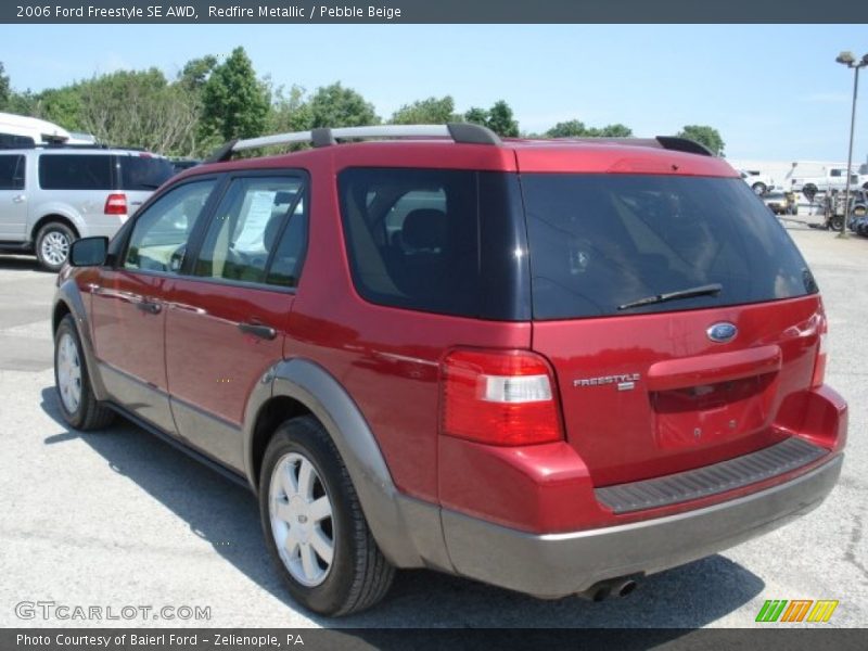 Redfire Metallic / Pebble Beige 2006 Ford Freestyle SE AWD