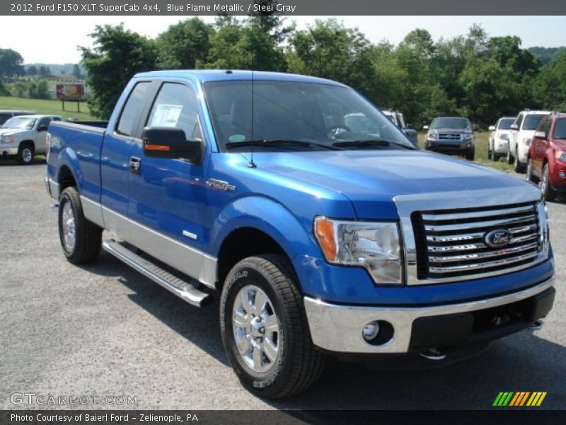 Blue Flame Metallic / Steel Gray 2012 Ford F150 XLT SuperCab 4x4