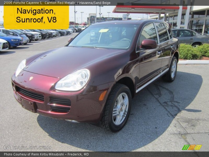 Carmon Red Metallic / Havanna/Sand Beige 2006 Porsche Cayenne S