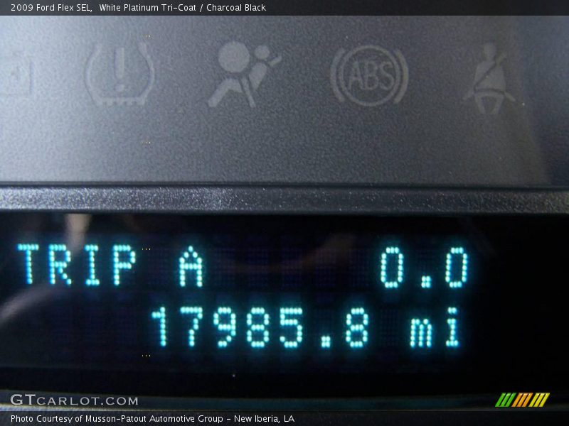 White Platinum Tri-Coat / Charcoal Black 2009 Ford Flex SEL