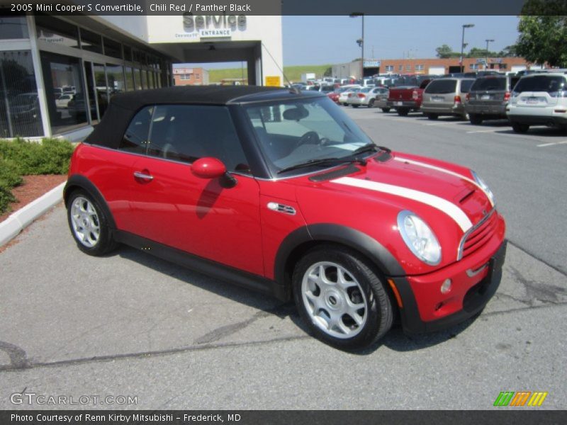 Chili Red / Panther Black 2005 Mini Cooper S Convertible