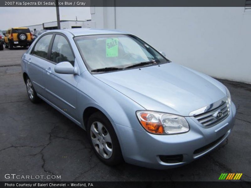 Ice Blue / Gray 2007 Kia Spectra EX Sedan
