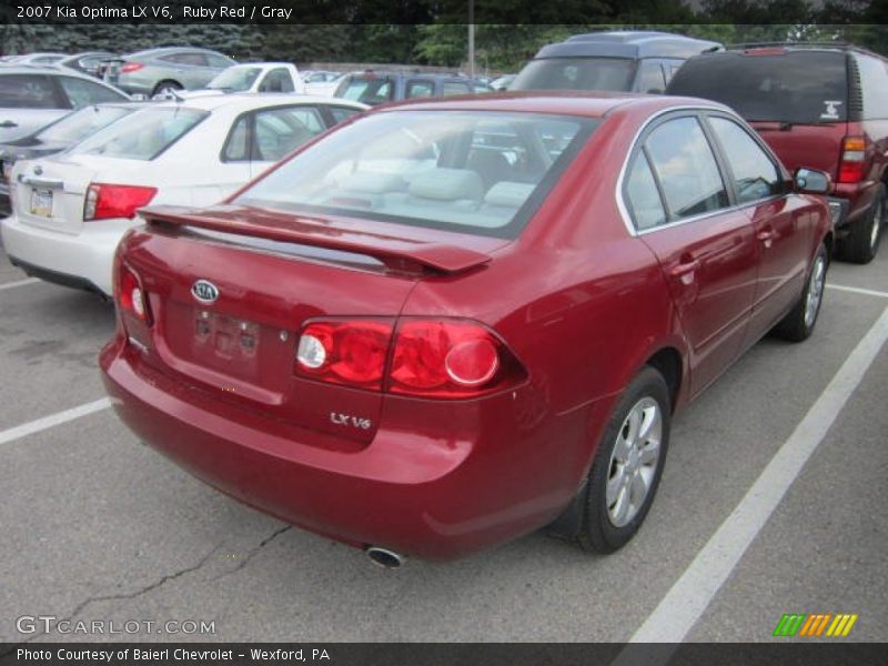 Ruby Red / Gray 2007 Kia Optima LX V6