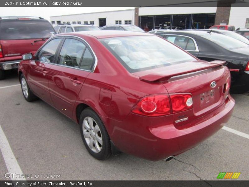 Ruby Red / Gray 2007 Kia Optima LX V6