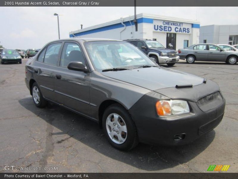 Charcoal Gray / Gray 2001 Hyundai Accent GL Sedan