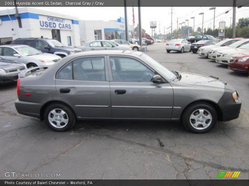 Charcoal Gray / Gray 2001 Hyundai Accent GL Sedan