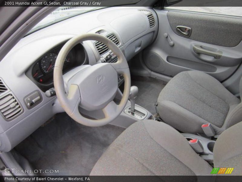 Charcoal Gray / Gray 2001 Hyundai Accent GL Sedan