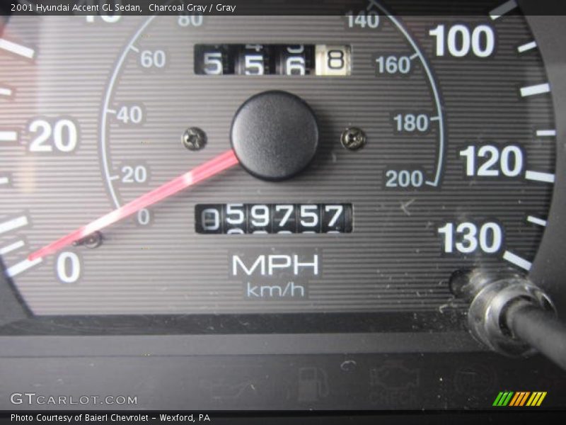 Charcoal Gray / Gray 2001 Hyundai Accent GL Sedan
