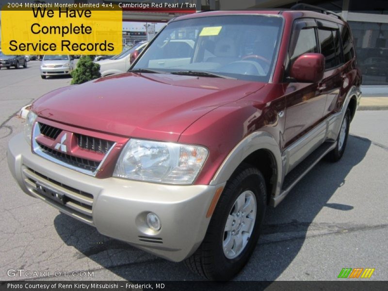 Cambridge Red Pearl / Tan 2004 Mitsubishi Montero Limited 4x4