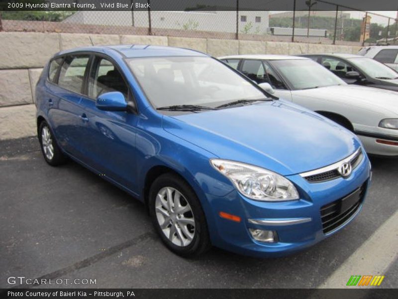 Vivid Blue / Black 2009 Hyundai Elantra Touring
